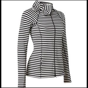 Kate Spade X Beyond Yoga Cream/Black Fitted Jacket